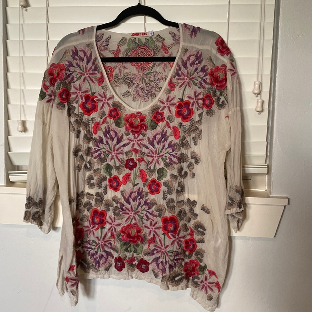 Johnny Was Embroidered Blouse